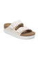 Papillio by Birkenstock Arizona Flex Platform Vegan Birko-Flor Sandals for Women in Eggshell