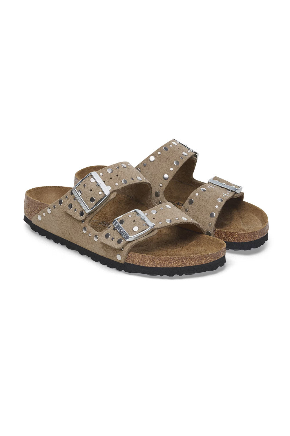Birkenstock Arizona Rivets Suede Sandals for Women in Taupe