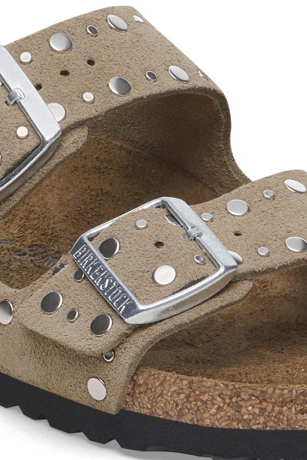 Birkenstock Arizona Rivets Suede Sandals for Women in Taupe