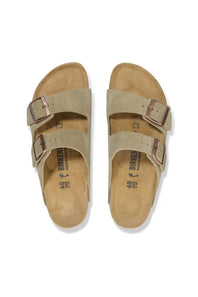 Birkenstock Arizona Suede Sandals in Taupe