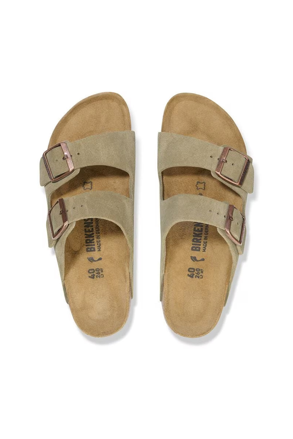 Birkenstock Arizona Suede Sandals in Taupe