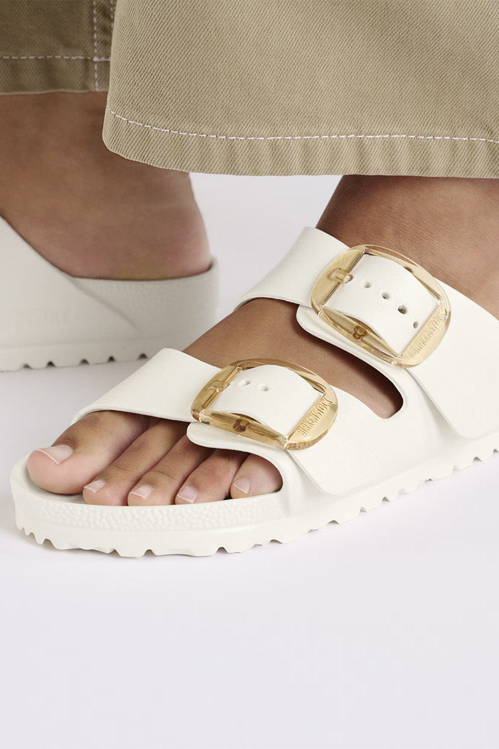 Birkenstock Arizona EVA Big Buckle Sandals for Women in Eggshell