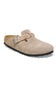 Birkenstock Boston Braided Suede Leather Clogs for Women in Taupe