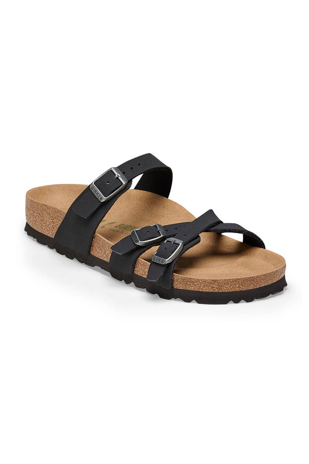 Birkenstock Birkibuc Franca Vegan Sandals for Women in Black