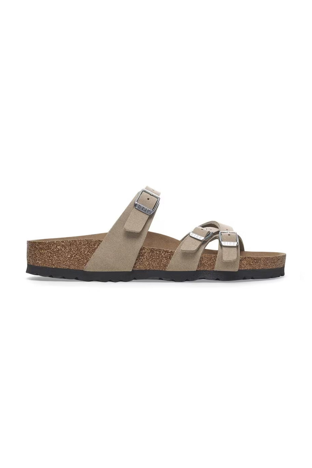 Birkenstock Birkibuc Franca Vegan Sandals for Women in Grey Taupe