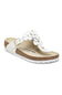 Birkenstock Gizeh Flower Leather Sandals for Women in White