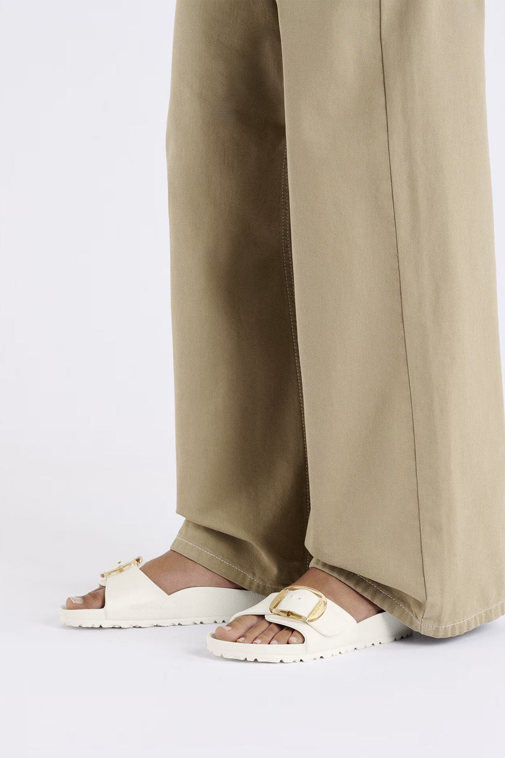 Birkenstock Madrid Big Buckle EVA Sandals for Women in Eggshell 