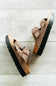 Papillio by Birkenstock Arizona Platform Vegan Birko-Flor Sandals for Women in Mocha