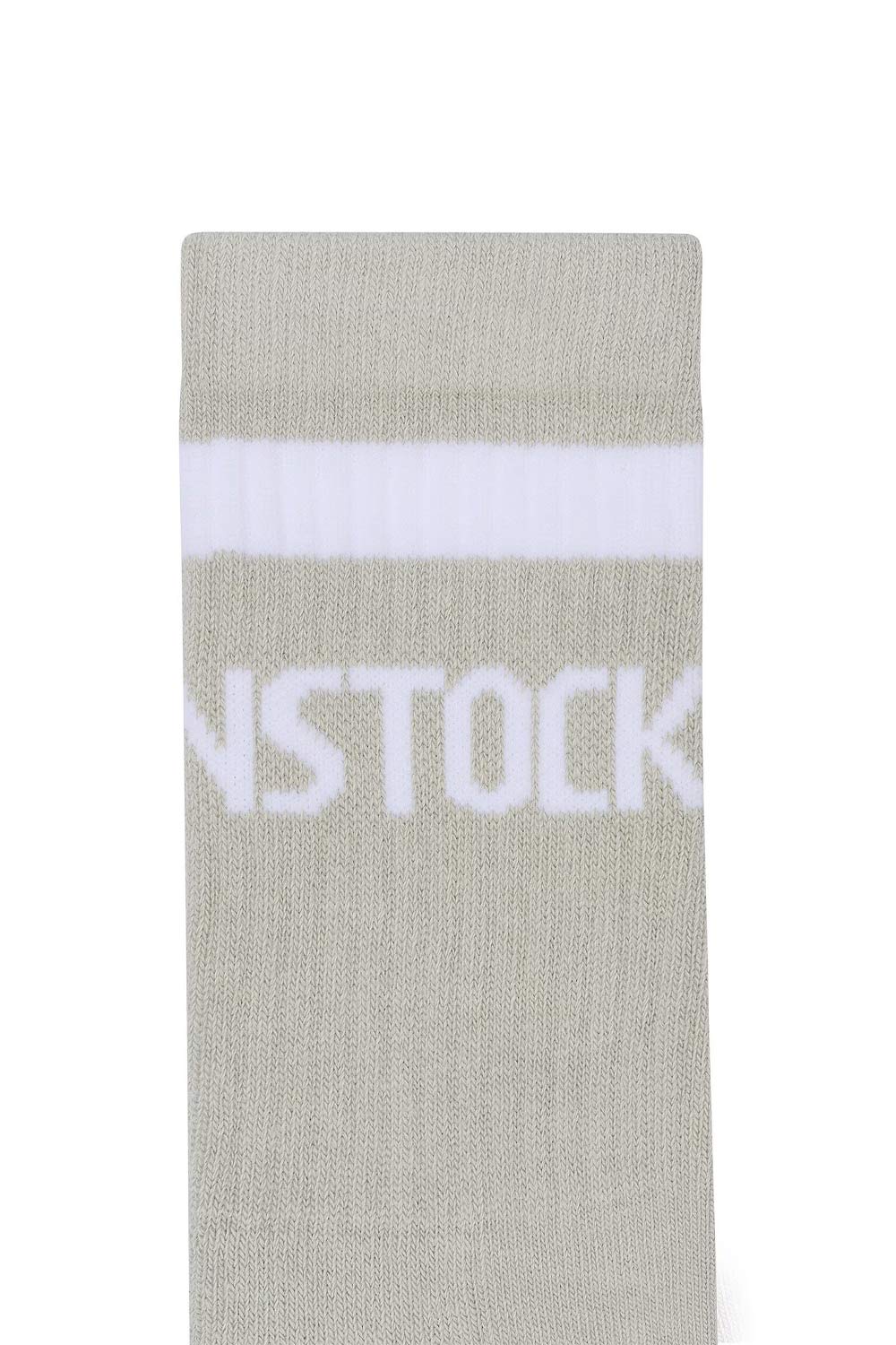 Birkenstock Cotton Tennis Stripe Socks in Stone Coin/White