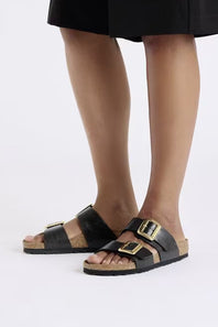 Birkenstock Sydney Luxe Buckle Sandals for Women in Black