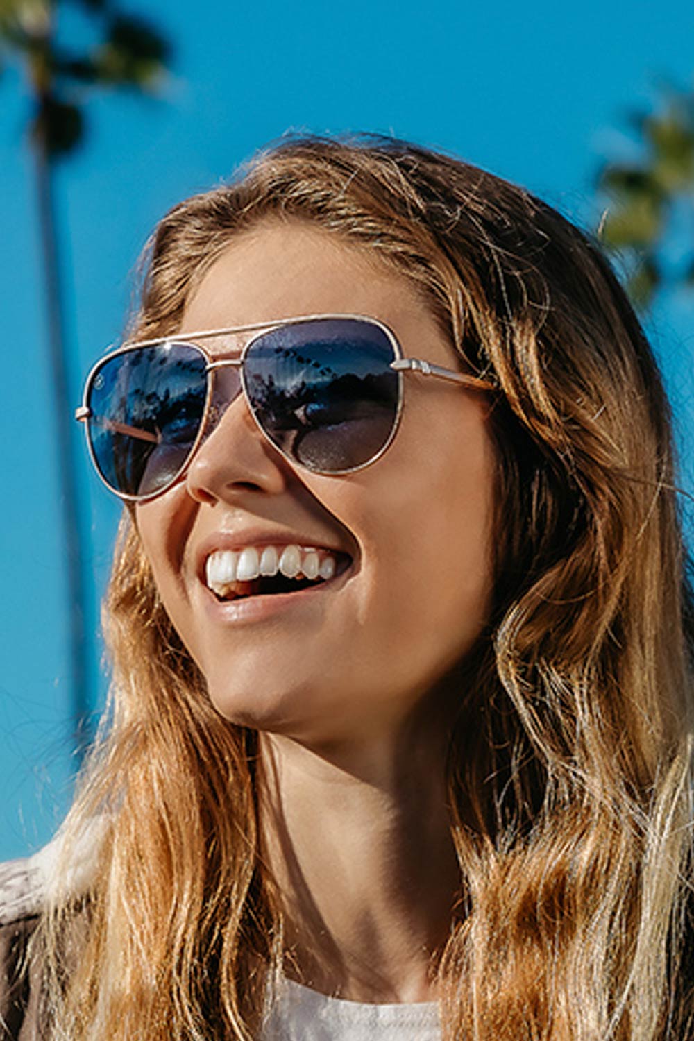 Blenders Shadow Sunglasses in Matte Gold 