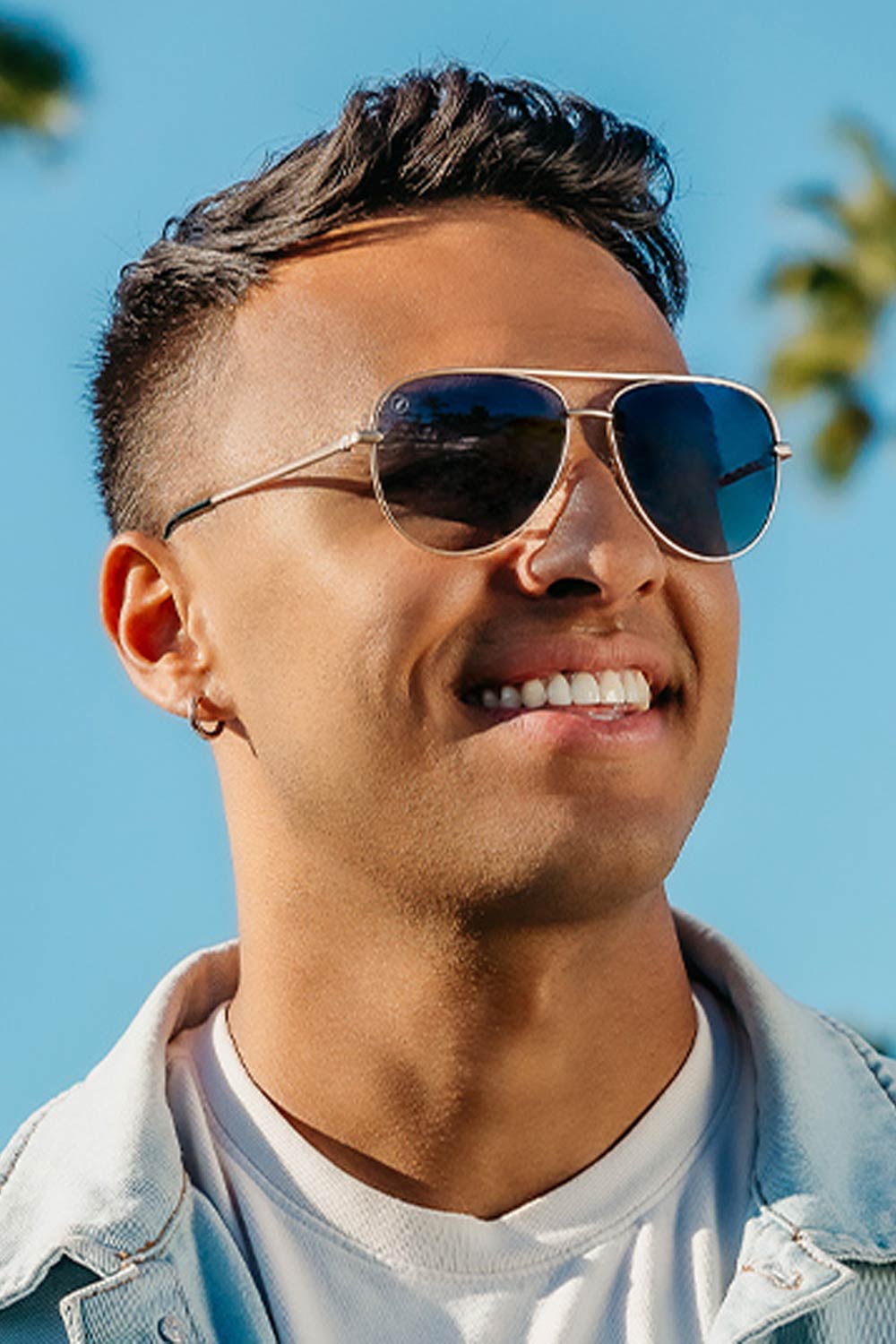 Blenders Shadow Sunglasses in Matte Gold 