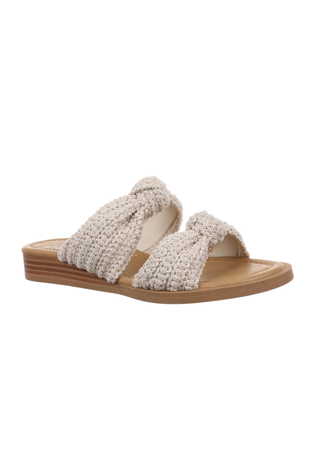 Blowfish Malibu Ashland Crochet Slide Sandals for Women in Off White