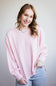 Blu Pepper Crewneck Ribbed Knit Shirt for Women in Rose