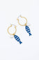  Blue Fish Charm Gold Hoop Earrings for Women