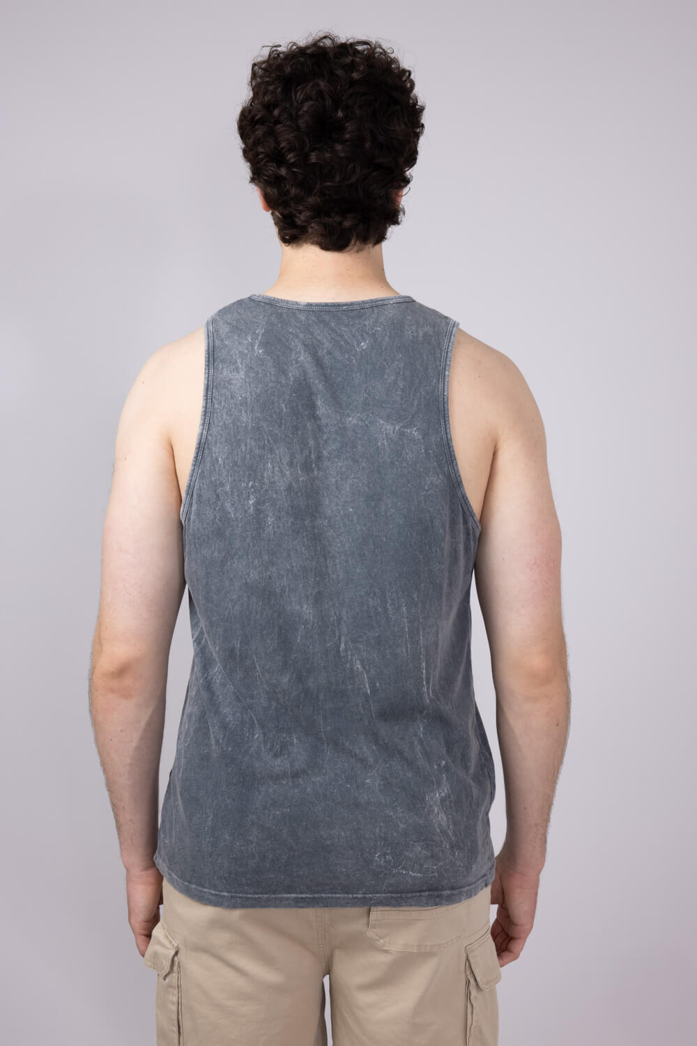 Bondi Beach Mineral Wash Tank Top for Men in Charcoal