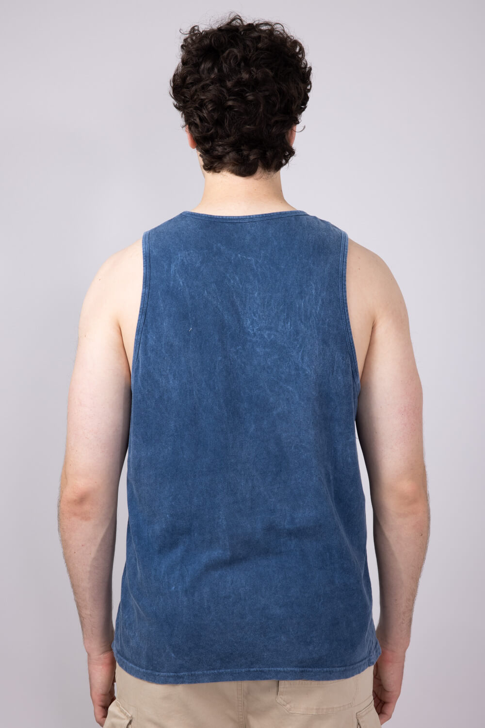 Bondi Beach Mineral Wash Tank Top for Men in Navy