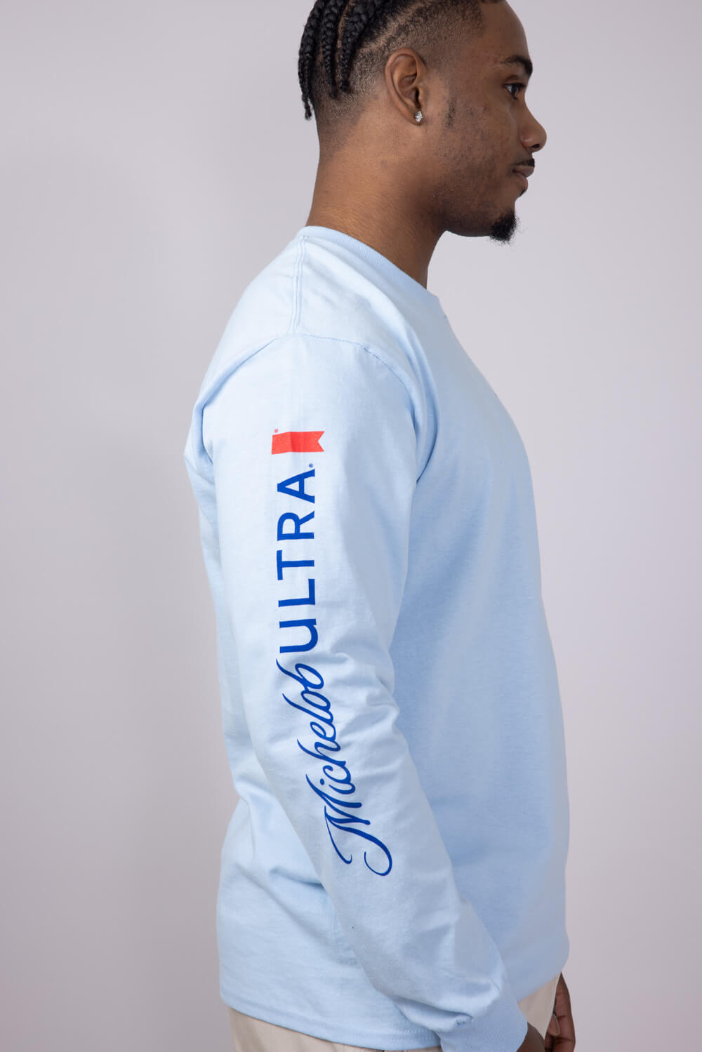 Michelob Ultra Golf Time Long Sleeve T-Shirt for Men in Blue