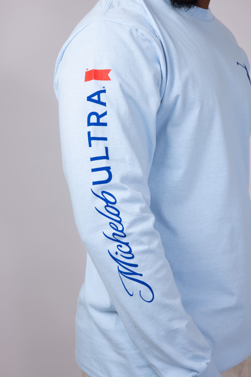 Michelob Ultra Golf Time Long Sleeve T-Shirt for Men in Blue