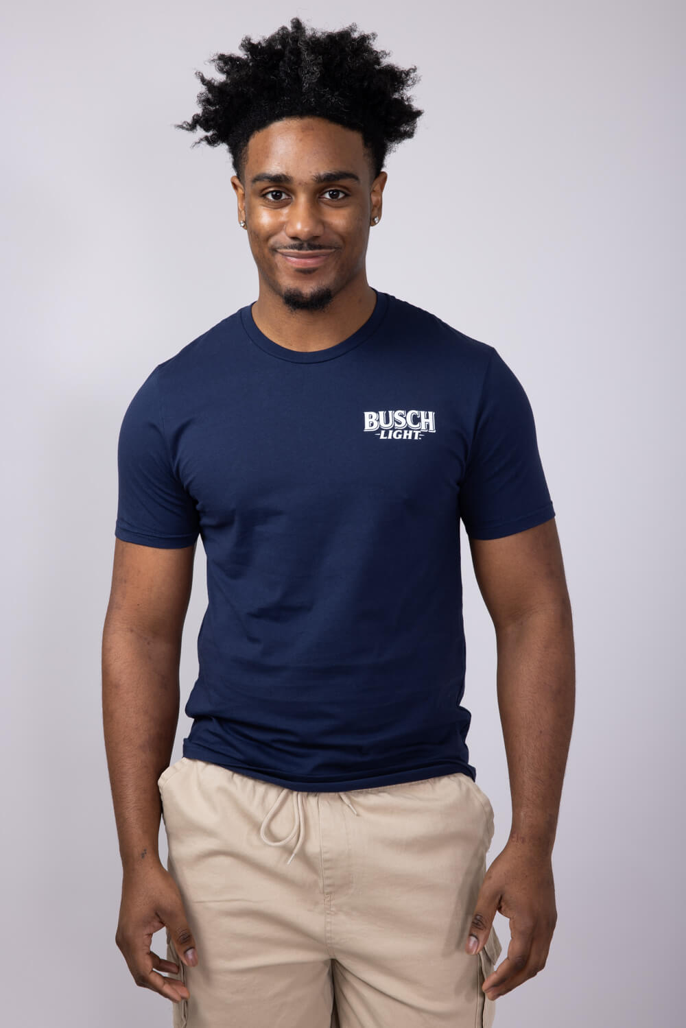 Busch Light Rustle T-Shirt for Men in Navy