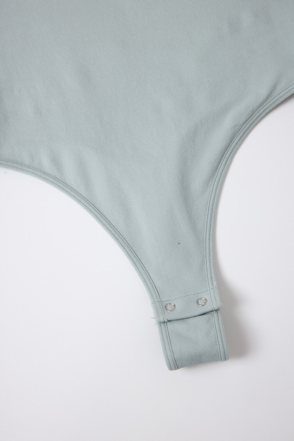 Double-Knit Spaghetti Strap Bodysuit for Women in Dusty Mint