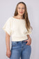 By Together Tie Back Cropped Sweater for Women in Cream
