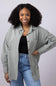 C&C California Relaxed Sunwashed Pebble Woven Shirt for Women in Sage