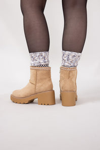C&C California Aspen Braided Booties for Women in Camel 
