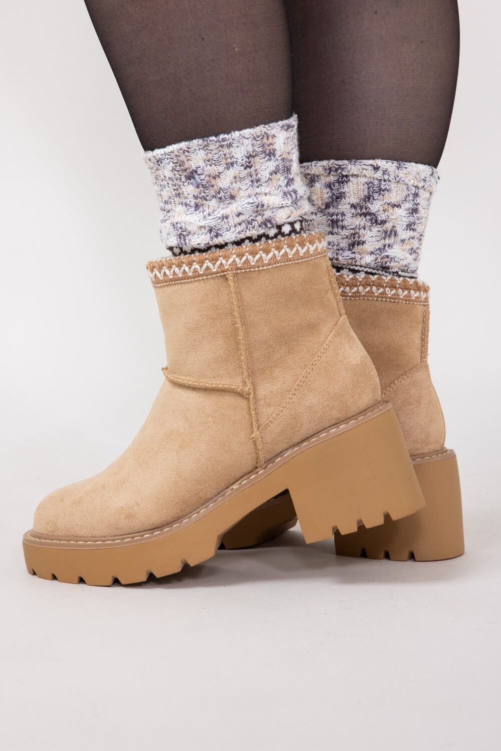 C&C California Aspen Braided Booties for Women in Camel 