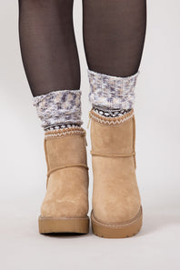 C&C California Aspen Braided Booties for Women in Camel 