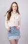 C&C California Marina Luxe Button Up Stripe Shirt for Women in Tan