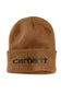 Carhartt Knit Cuff Logo Beanie in Brown