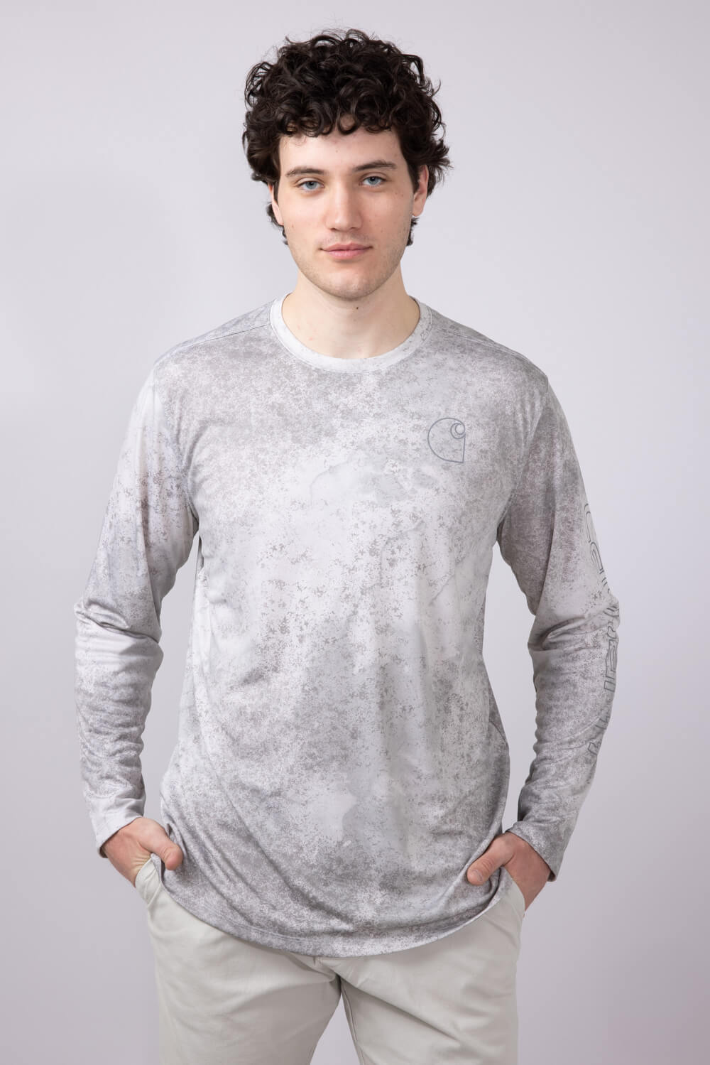 Carhartt Force Sun Defender Print T-Shirt for Men in Grey