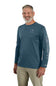 Carhartt Force Sun Defender Lightweight Long Sleeve T-Shirt for Men in Heather Blue