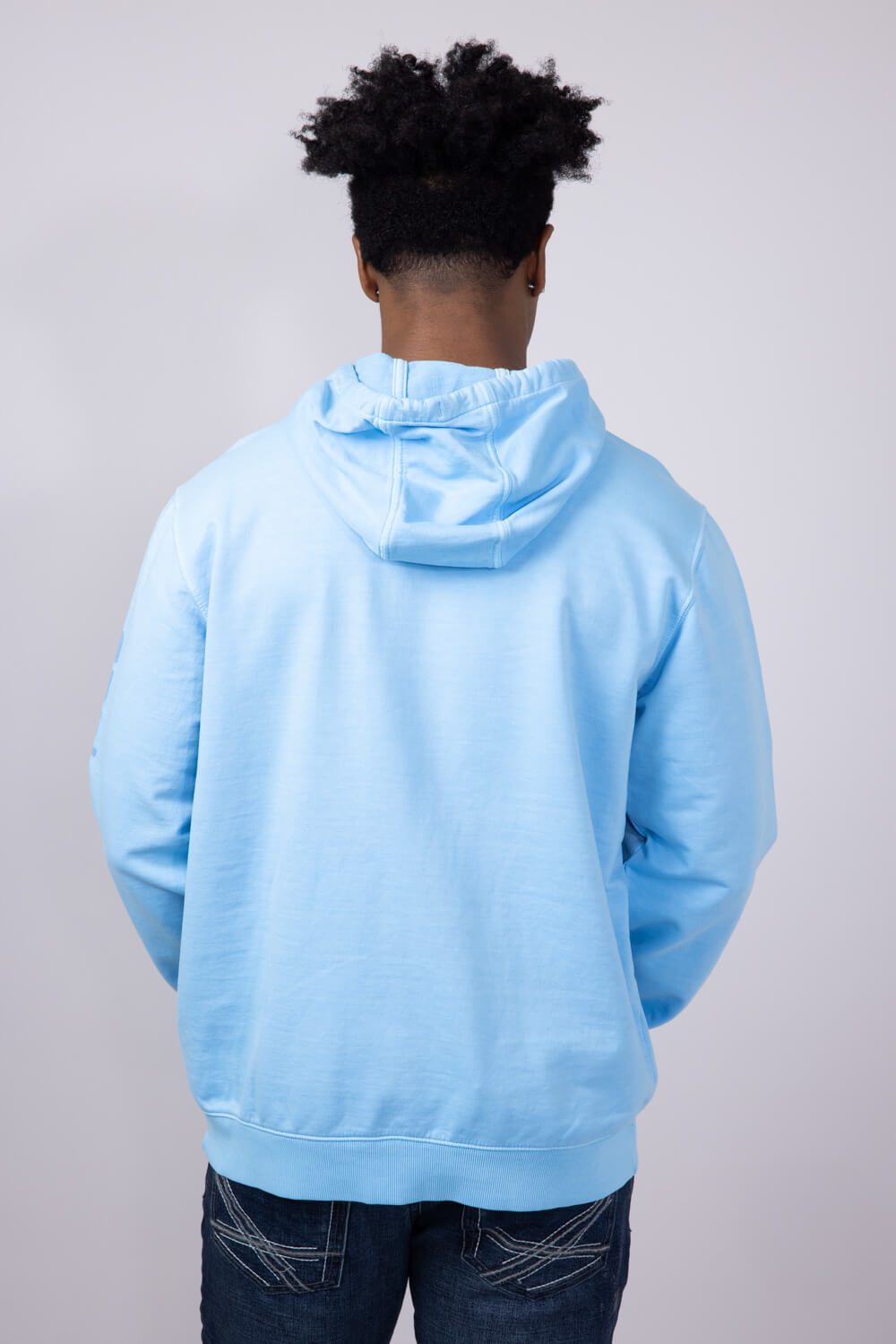 Carhartt Midweight Garment Dyed French Terry Graphic Hoodie for Men in Blue