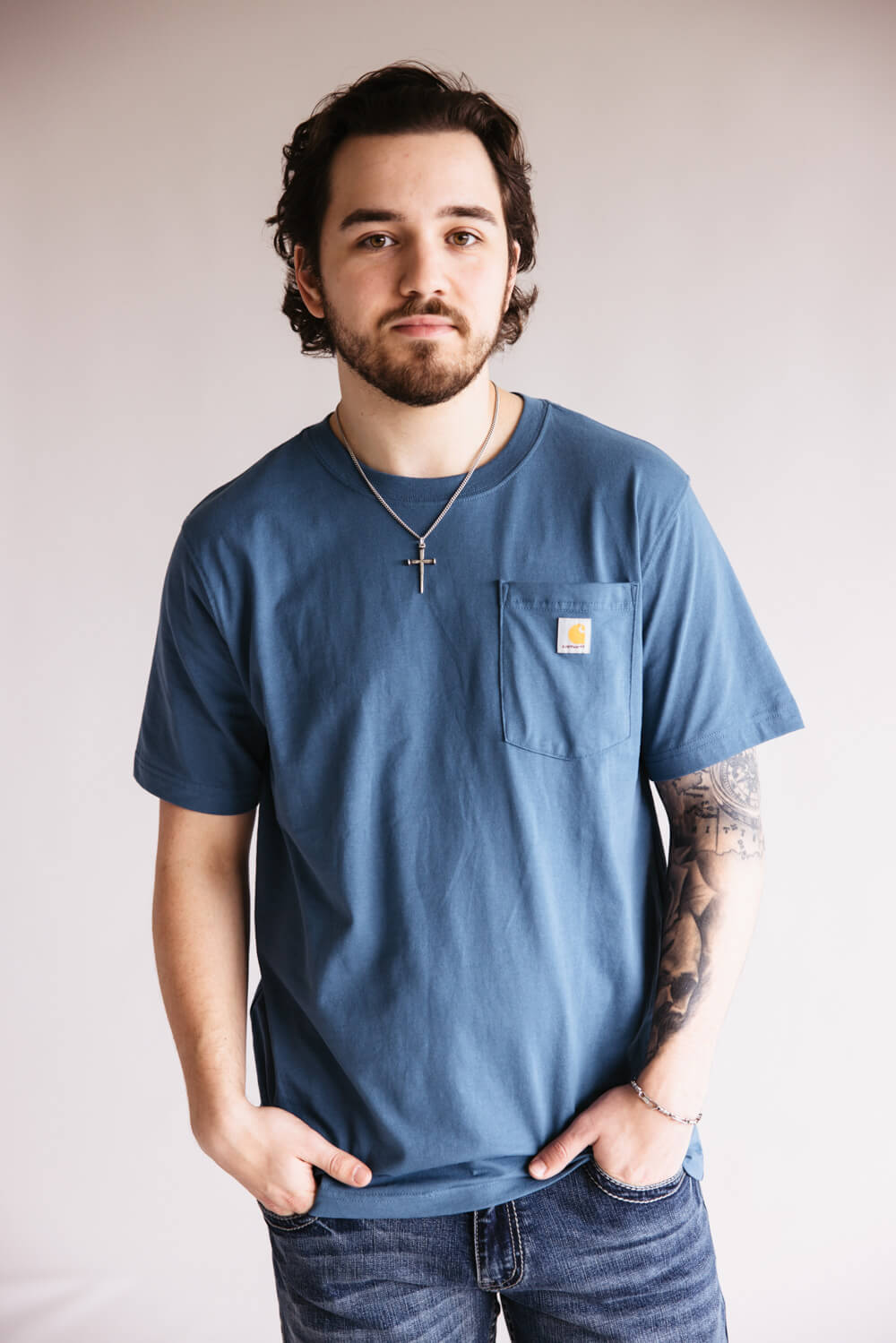 Carhartt Pocket Graphic T-Shirt for Men in Blue