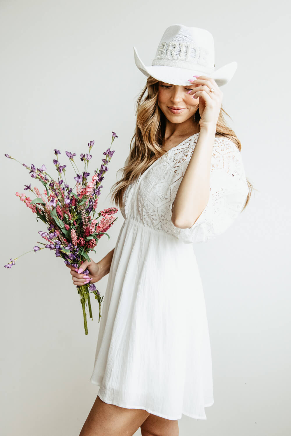 C.C. Bride Cowgirl Hat for Women in White