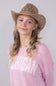 C.C. Woven Cowgirl Hat for Women in Taupe