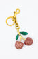 Cherry Sparkle Purse Charm in Gold