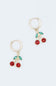 Cherry Huggie Earrings in Gold