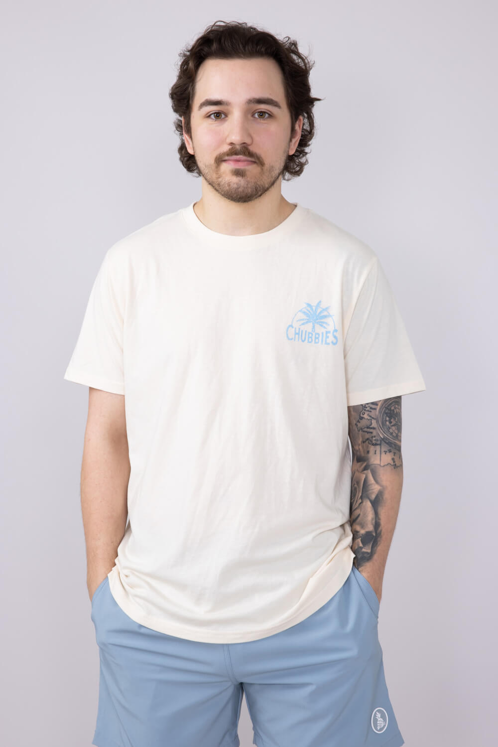 Chubbies Going In The Duffle T-Shirt for Men in Off White