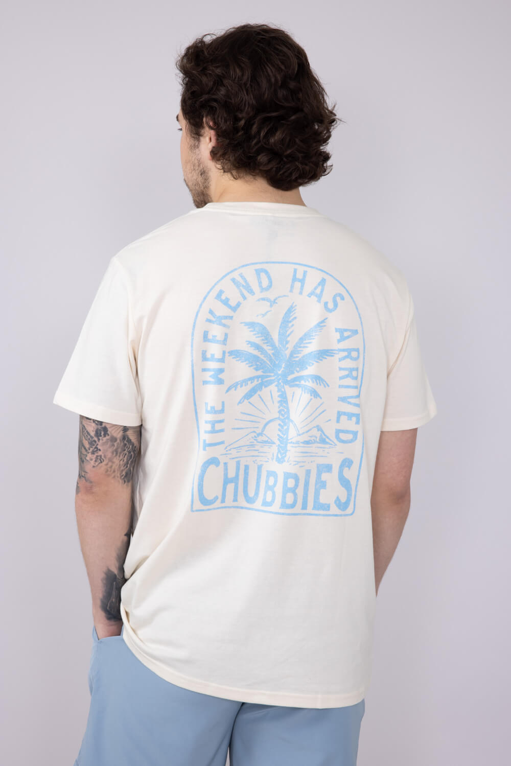 Chubbies Going In The Duffle T-Shirt for Men in Off White