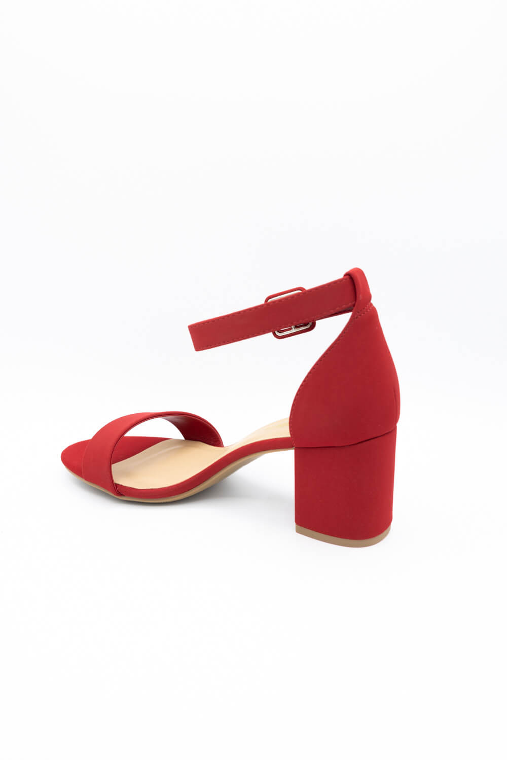 City Classified Cake Block Heels for Women in Red