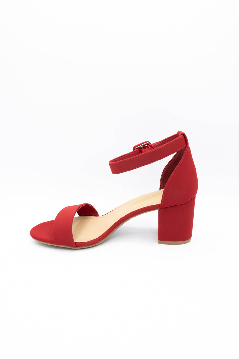 City Classified Cake Block Heels for Women in Red