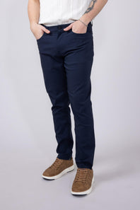 Copper & Oak Faille 5 Pocket Pants for Women in Dark Sapphire