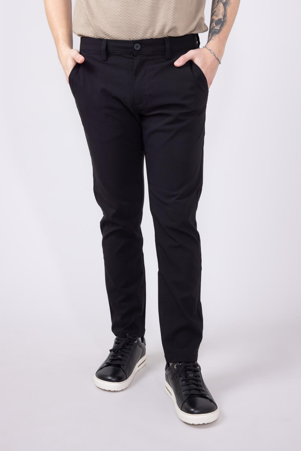 Copper & Oak Faille Trouser Pants for Men in Black