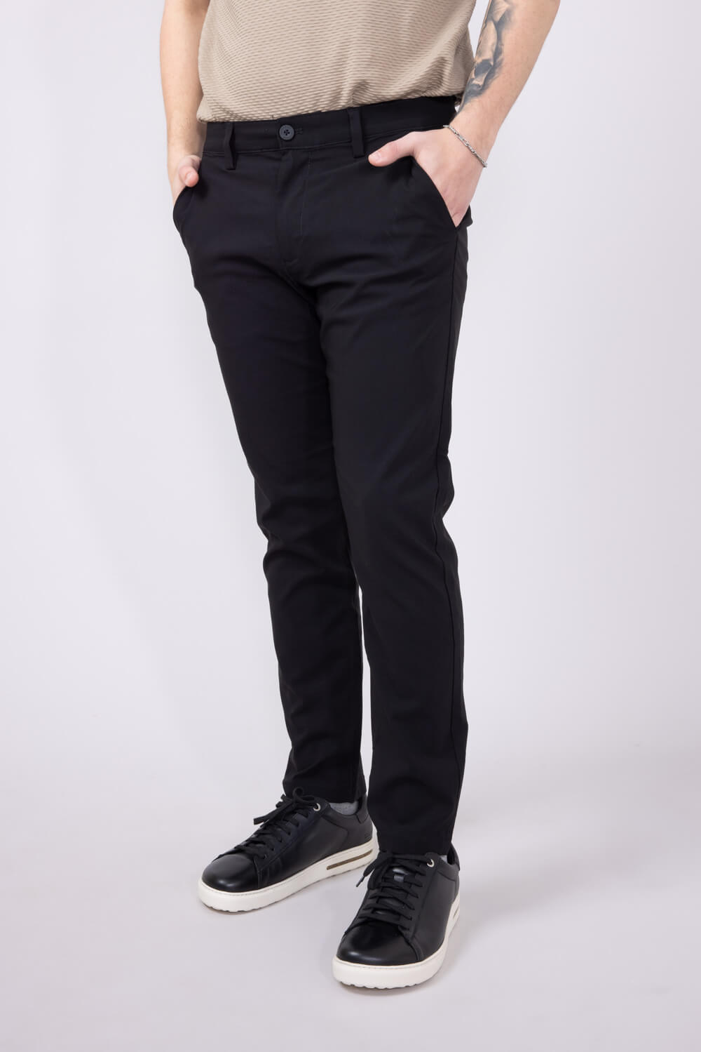 Copper & Oak Faille Trouser Pants for Men in Black