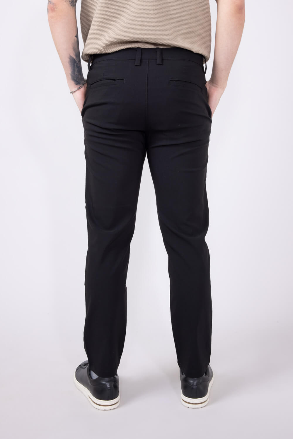 Copper & Oak Faille Trouser Pants for Men in Black