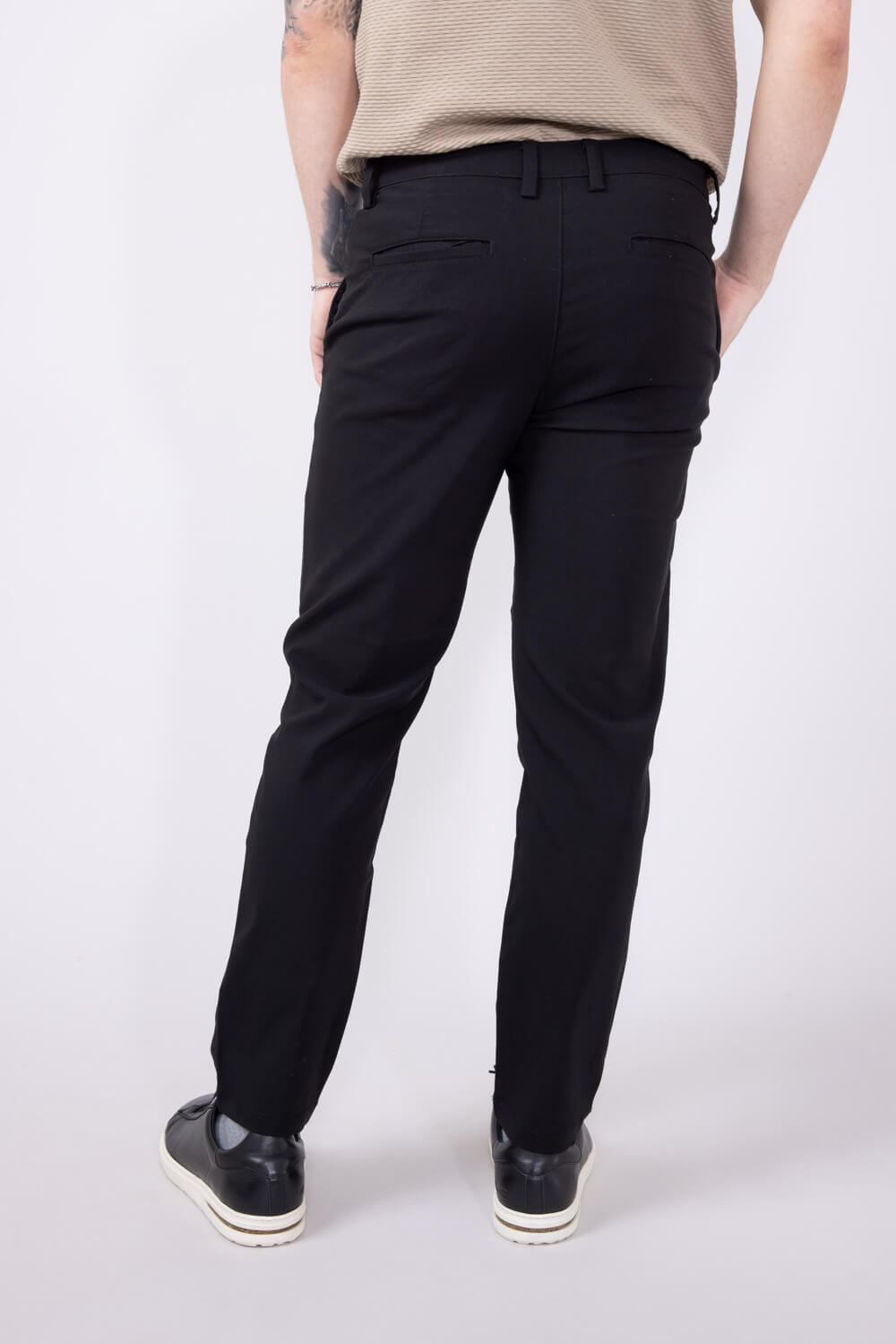 Copper & Oak Faille Trouser Pants for Men in Black