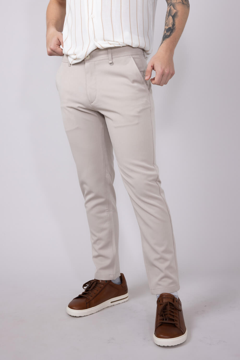 Denim & Flower Dress Pants for Men in Sand